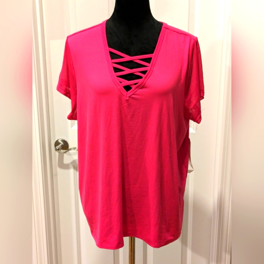 Eye Candy blouse Ladies 3 X Red New with Tag